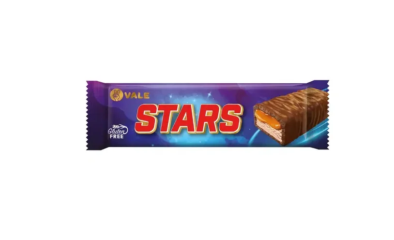 Батончик Stars (Старс) з нугою та карамеллю глазурований шоколадною глазур’ю, 50 г