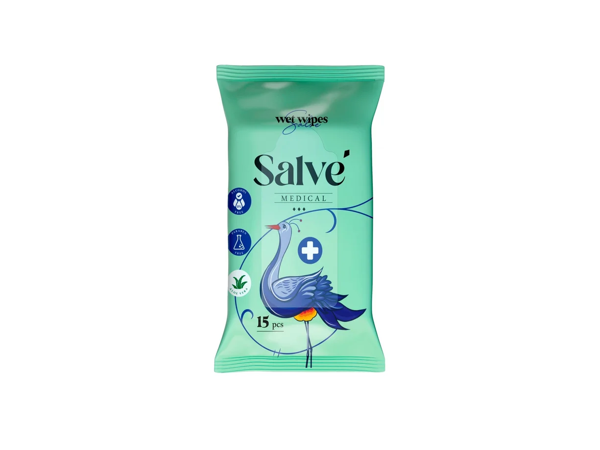 Серветки вологі Salve (Сальве) Medical, 15 шт.