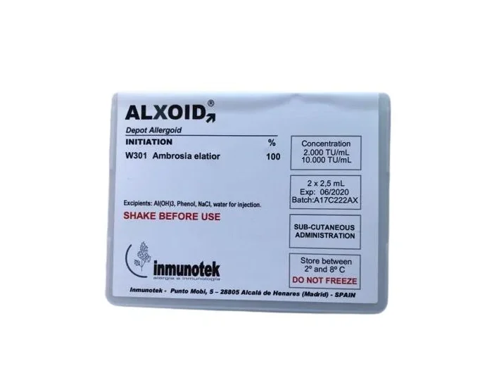 Alxoid (Алксоїд) полімерний екстракт алергенів амброзії полинолистої суспензія для підшкірного введення 2000 і 10000ТО/мл по 2,5 мл у флаконі, 2 шт.
