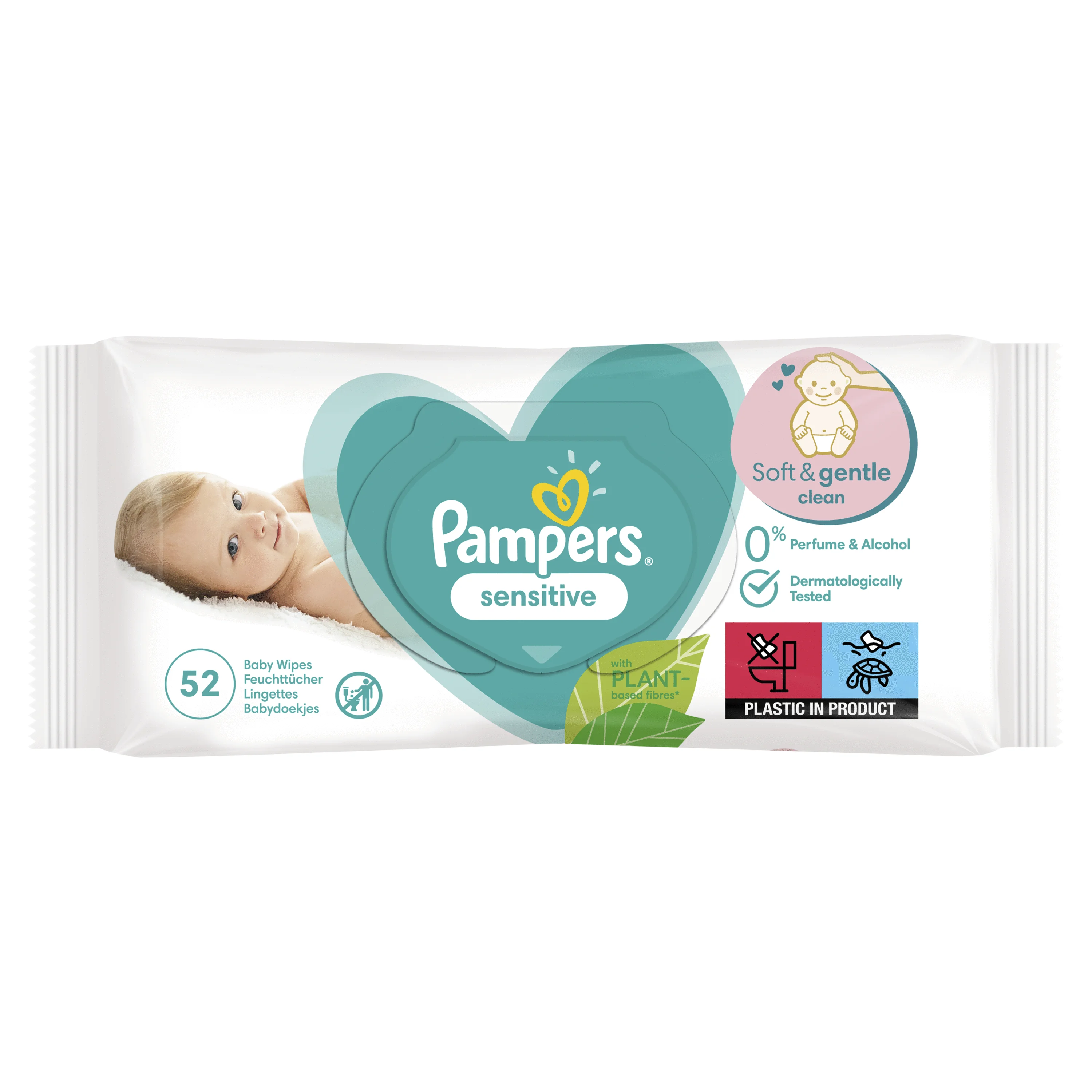 Серветки Pampers (Памперс) Sensitive, 52 шт.