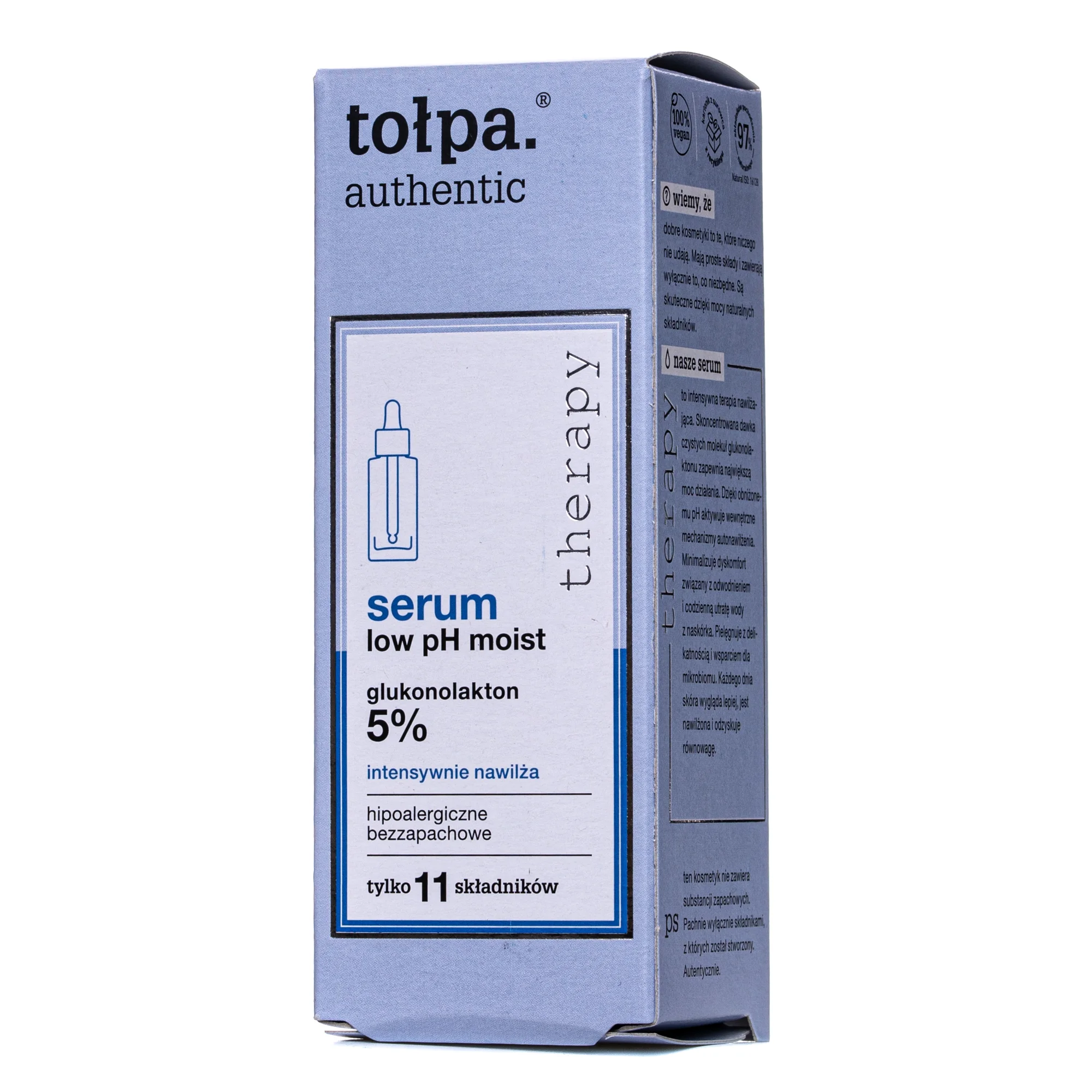 Сироватка для обличчя Tolpa (Толпа) Authentic зволожуюча з низьким рівнем рН, 30 мл