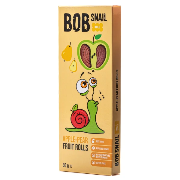 Цукерки Равлик Боб (Bob Snail) натуральні яблучно-грушеві, 30 г
