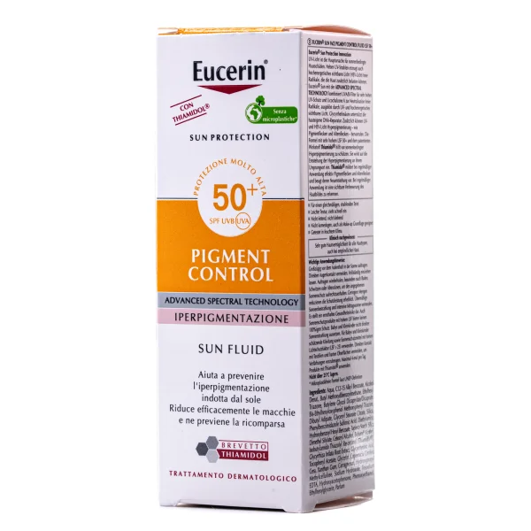 Сонцезахисний гель-крем для обличчя з тонуючим ефектом Eucerin (Юцерин) Pigment Control проти гіперпігментації шкіри з SPF50+, 50 мл