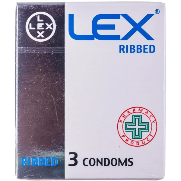 Презервативи Лекс Ребристі (LEX Ribbed), 3 шт.