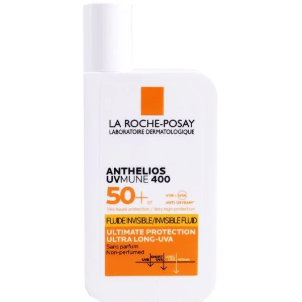 Солнцезащитный флюид Ля Рош-Посе Антелиос (La Roche-Posay Anthelios) UVA 400 для чувствительной кожи лица СПФ 50+, 50 мл