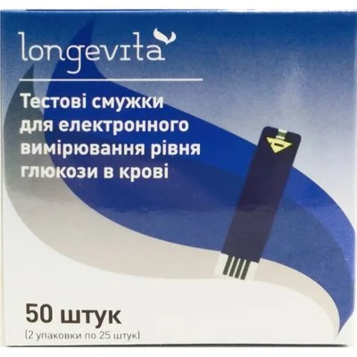 Тест-смужки для глюкометра Лонгевіта (Longevita ), 50 шт.