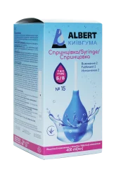 Спринцівка типу В15 з твердим наконечником, 400 мл, 1 шт.