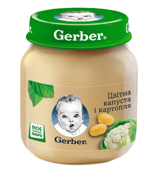 Пюре Гербер (Gerber) Цвітна капуста і картопля, 130 г
