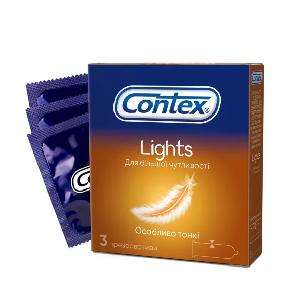 Презервативи Контекс Лайтс (Contex Lights), 3 шт.