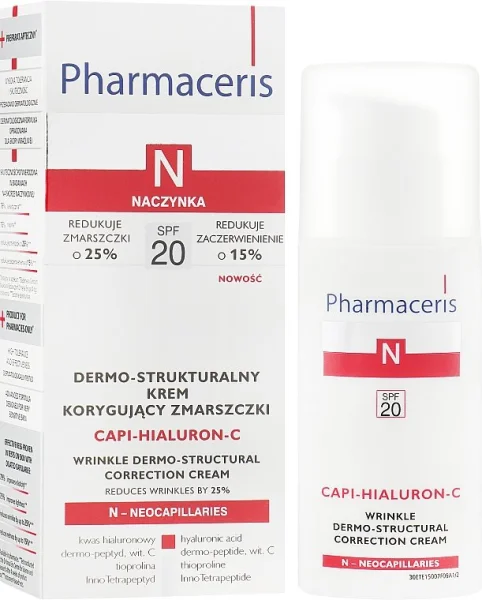 Крем для лица Pharmaceris N Capi-Hialuron-C (Фармацерис Н Капи-Гиалурон-Ц) с дермо-структурной коррекцией морщин, 50 мл
