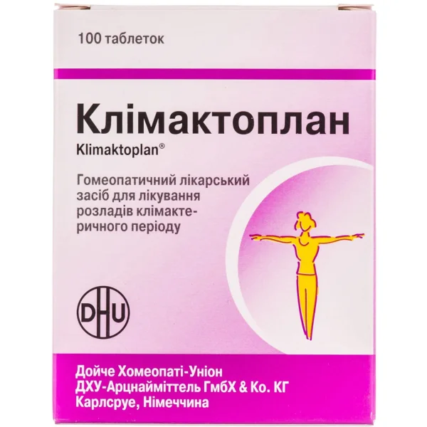 Клімактоплан таблетки для лікування розладів клімактеричного періоду, 100 шт.
