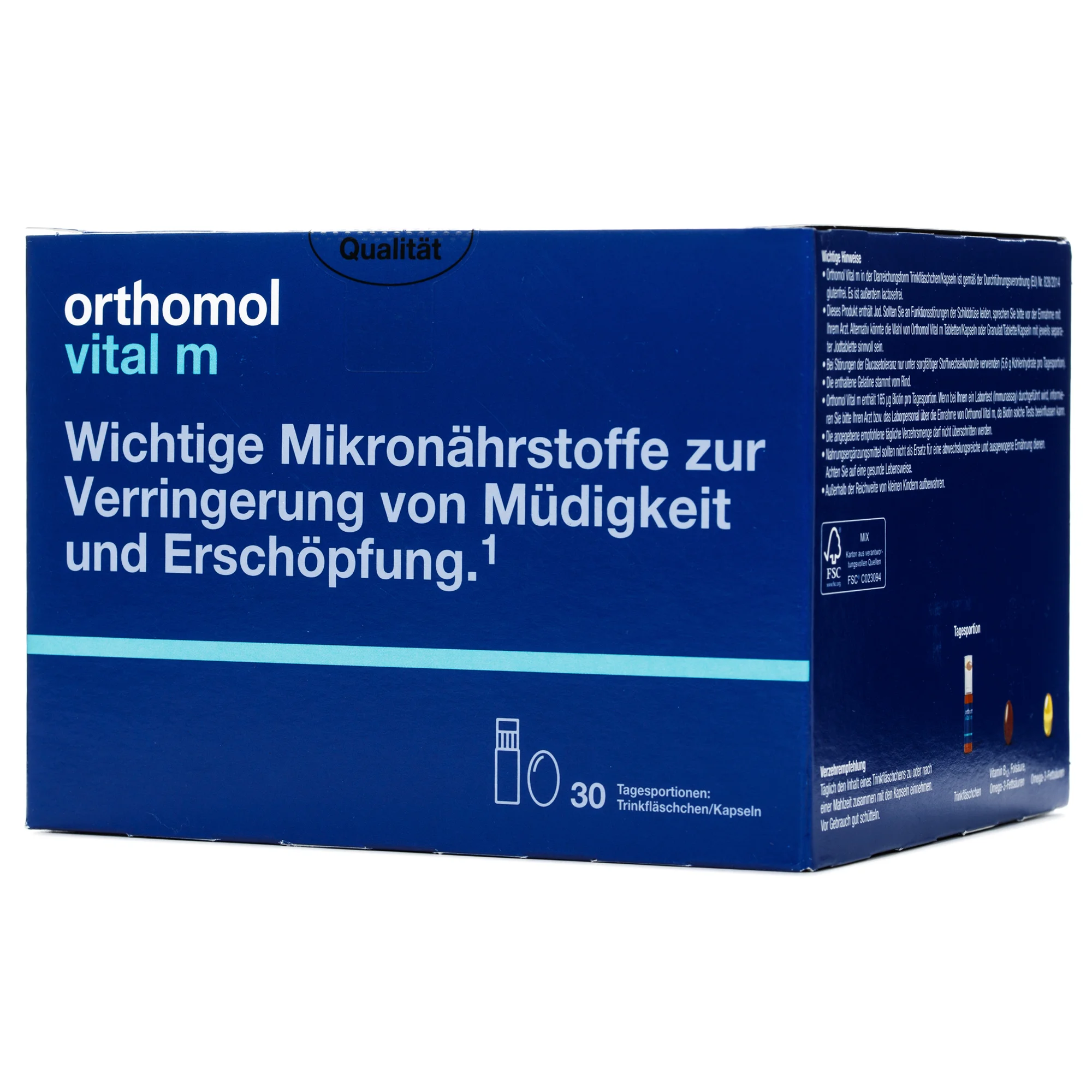 Ортомол Вітал М (Orthomol Vital M) для чоловіків, питний, курс на 30 днів