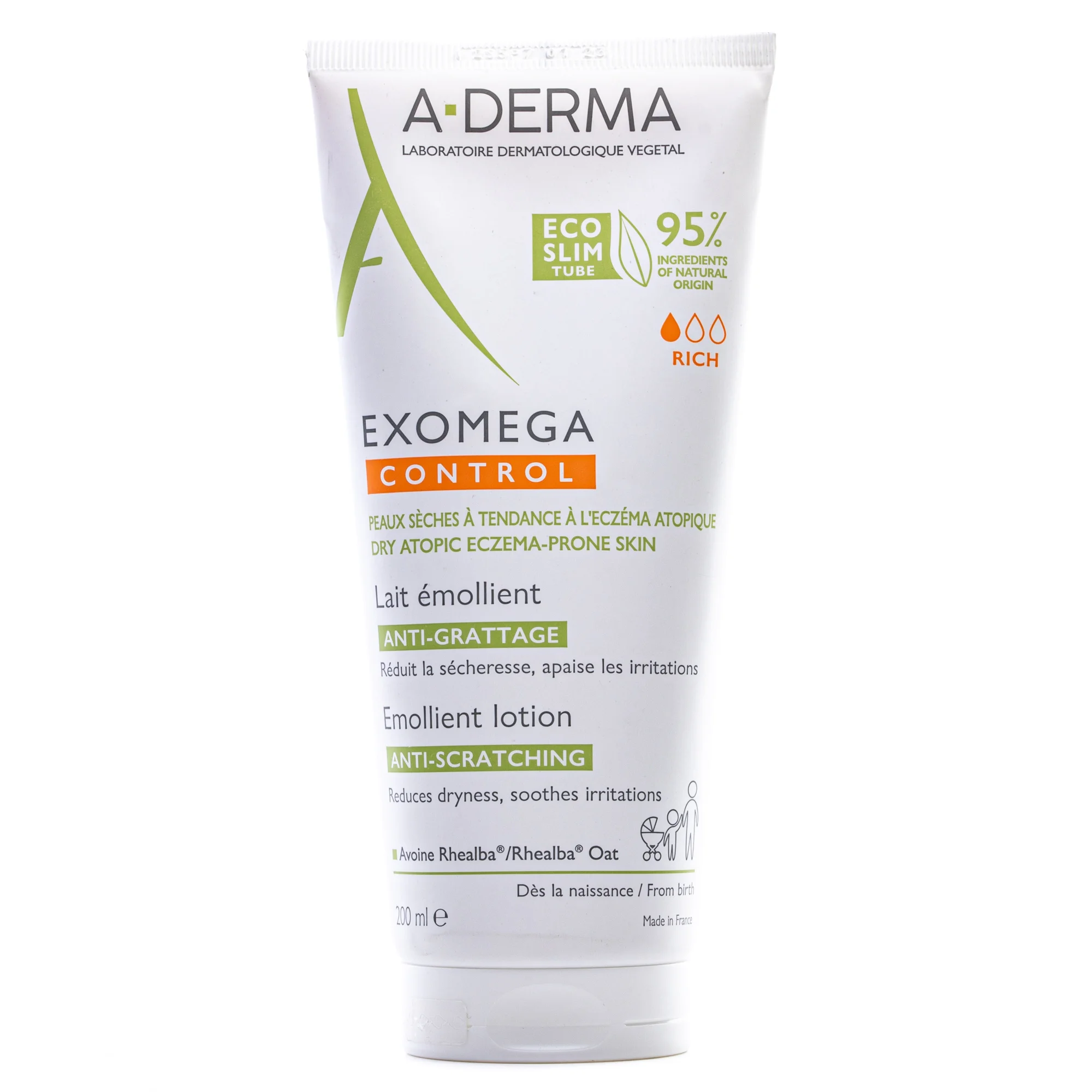 Крем для обличчя і тіла A-Derma (А-дерма) Exomega Control пом'якшуючий, 200 мл