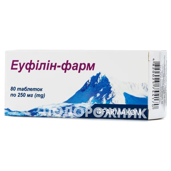 Эуфилин-фарм таблетки по 250 мг, 80 шт.