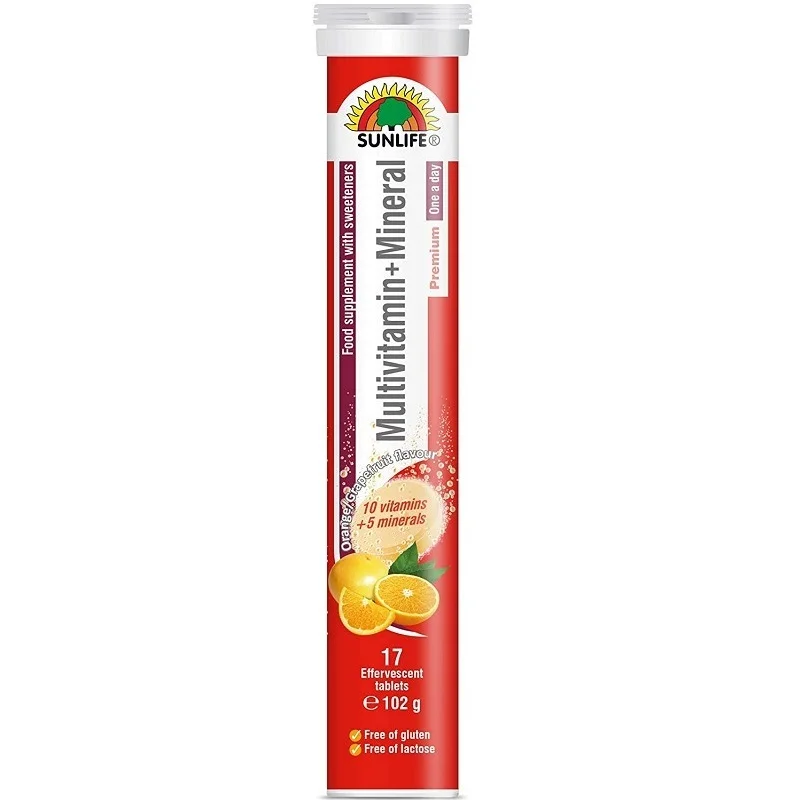 Вітаміни Sunlife (Санлайф) Multi+ Mineral таблетки шипучі, 17 шт.