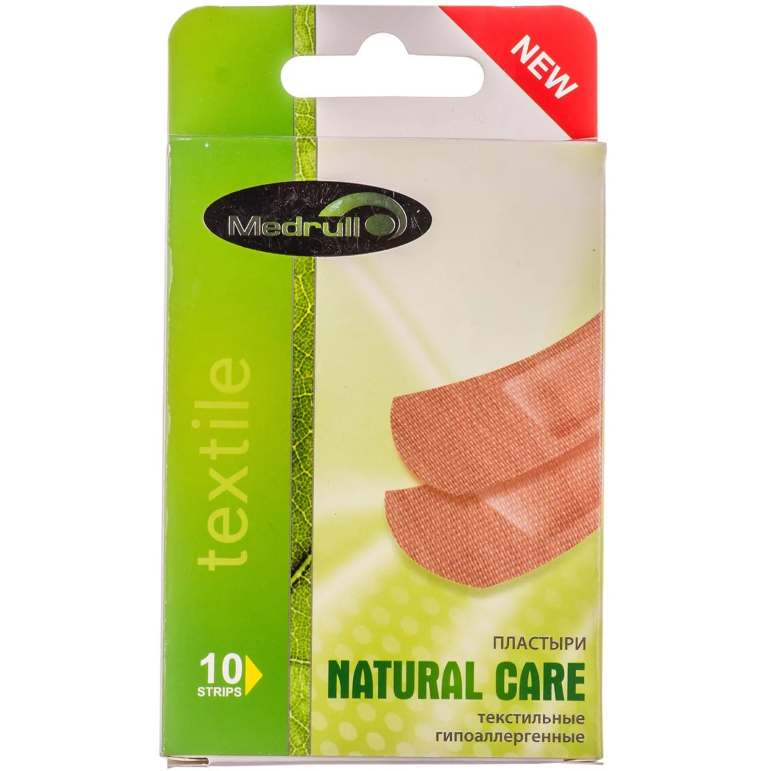 Пластир Medrull (Медрул) Natural Care на тканинній основі, 10 шт.
