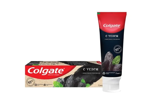 Зубна паста Colgate (Колгейт) Ефективне відбілювання з вугіллям, 75 мл