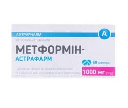 Метформін-Астрафарм таблетки по 1000 мг, 60 шт.