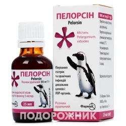 Пелорсін розчин оральний від кашлю по 800мг/1г, 25 мл