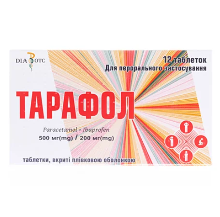 Тарафол таблетки 500/200 мг, 12 шт.