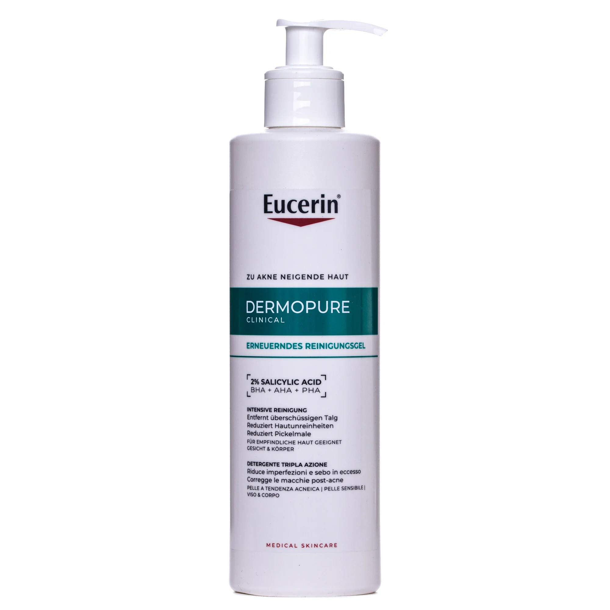 Гель для обличчя та тіла Eucerin (Еуцерин) Dermo Pure очищуючий для проблемної шкіри потрійної дії, 400 мл