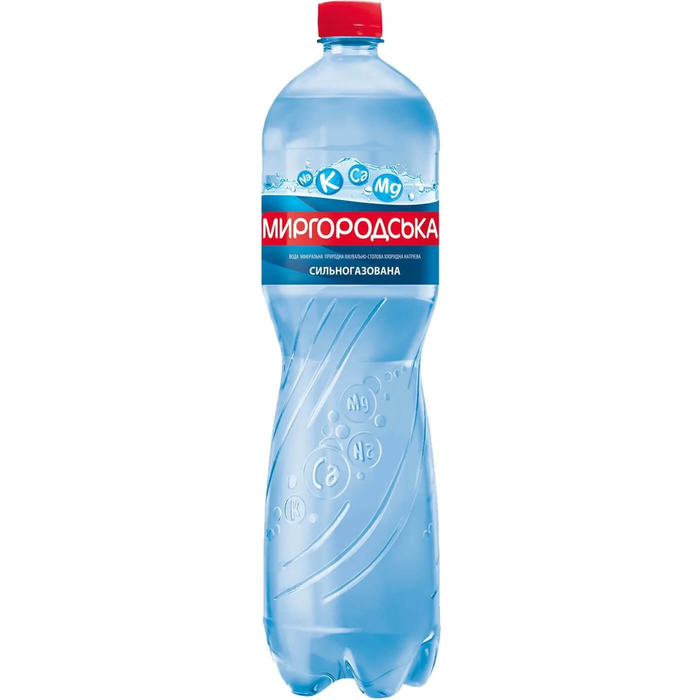 Вода мінеральна Миргородська Лагідна сильногазована, 1,5 л