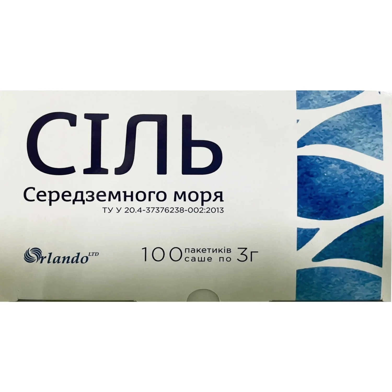 Сіль Середземного моря по 3 г у саше, 100 шт.