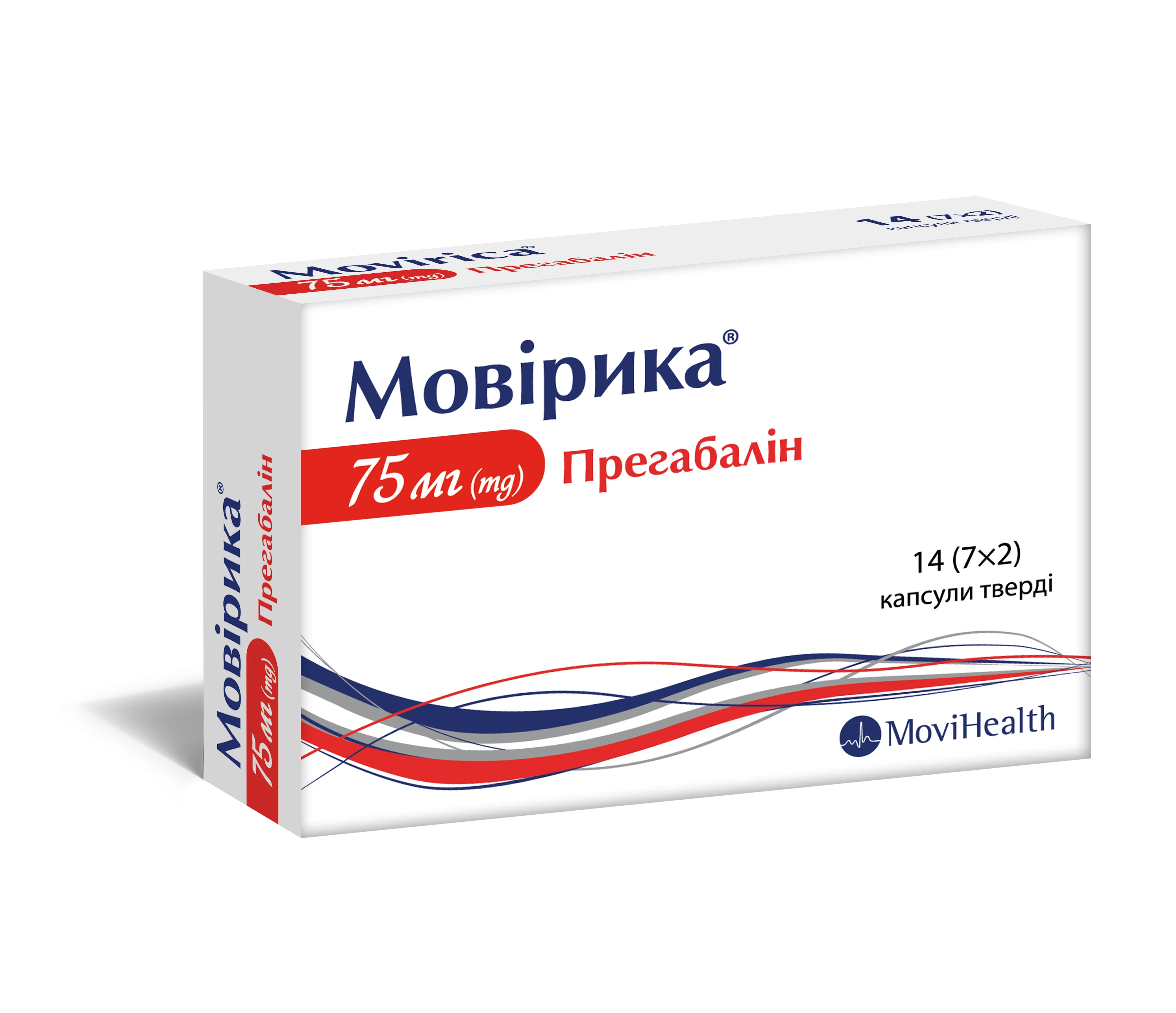 Мовірика капсули по 75 мг, 14 шт.