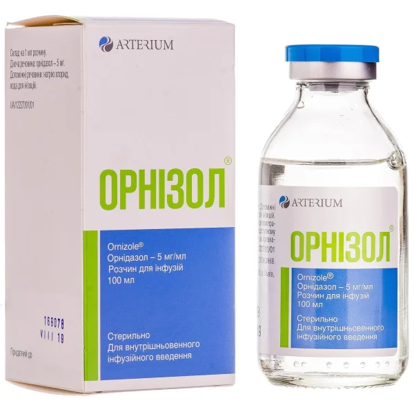 Орнізол розчин для інфузій, 500 мг, 100 мл