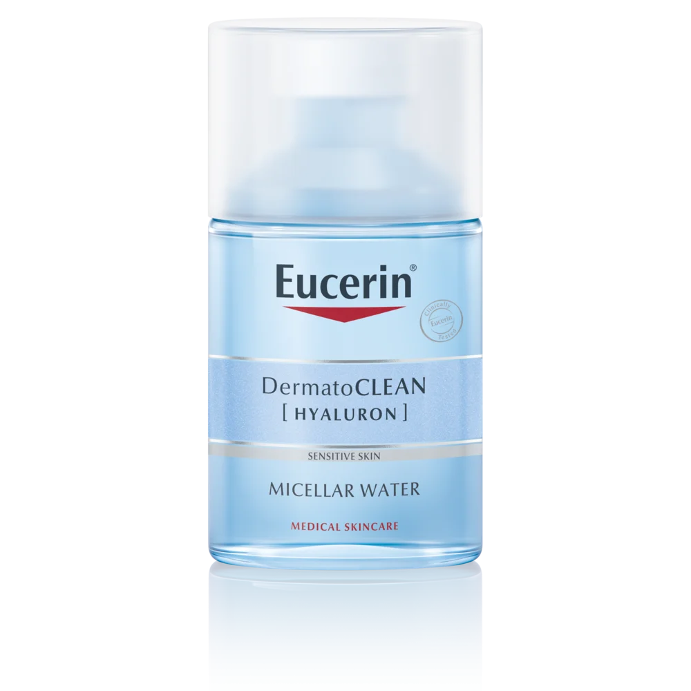Міцелярний очищуючий флюїд 3в1 Eucerin (Юцерин) DermatoClean для чутливої шкіри, 100 мл