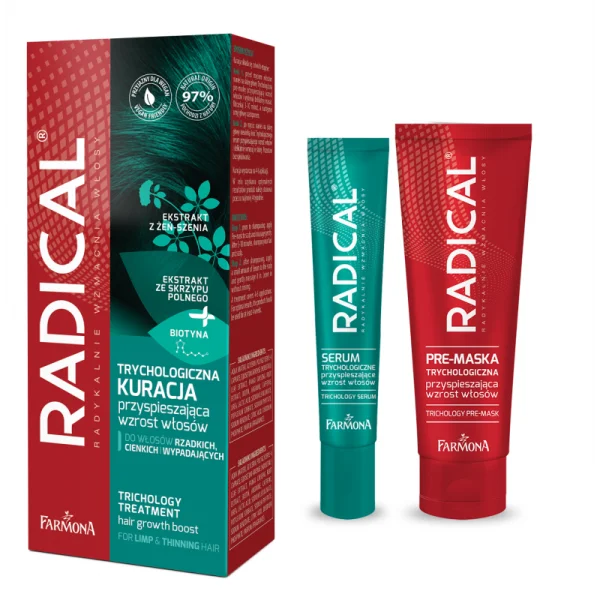 Набор Радикал (Radical) для стимуляции роста волос сыворотка 20 мл + пре-маска 50 мл