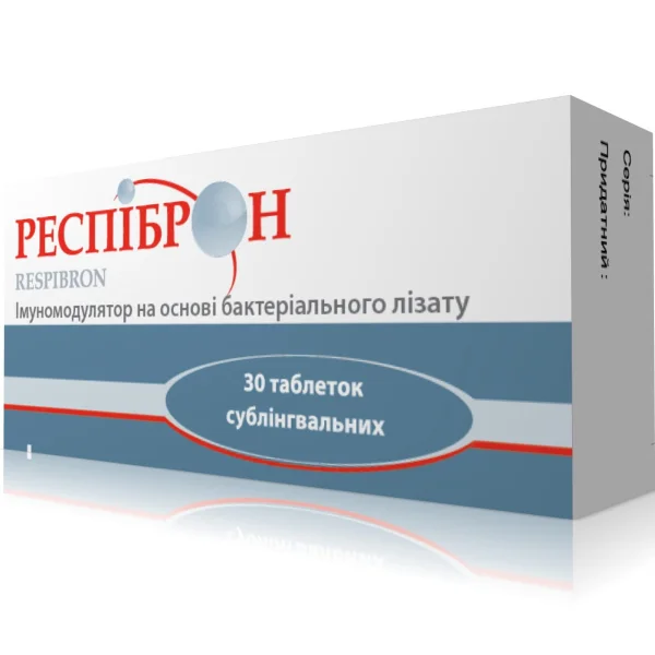 Респіброн таблетки для лікування респіраторних інфекцій, 30 шт.