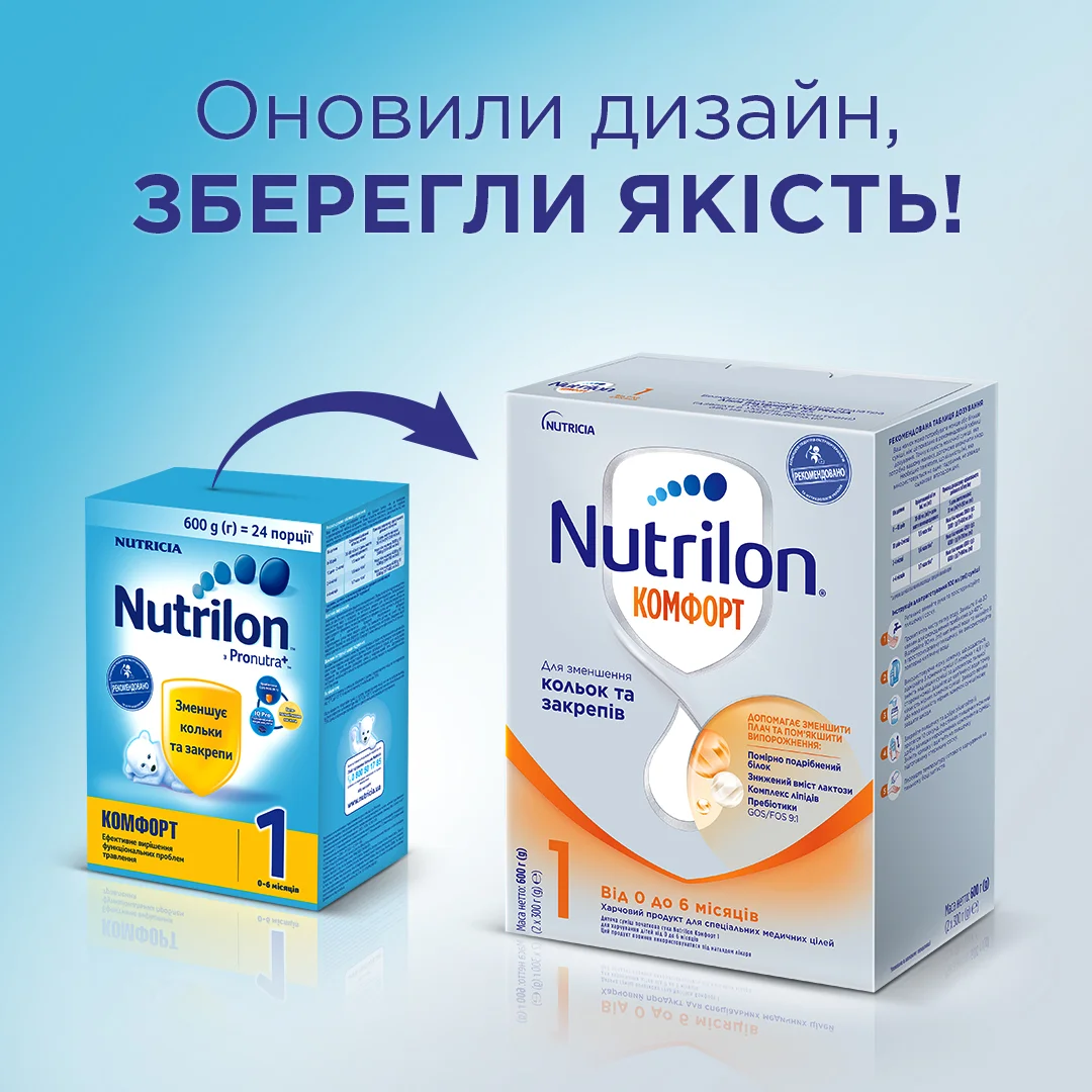 Суха молочна суміш Нутрілон (Nutrilon) Комфорт 1, 600 г