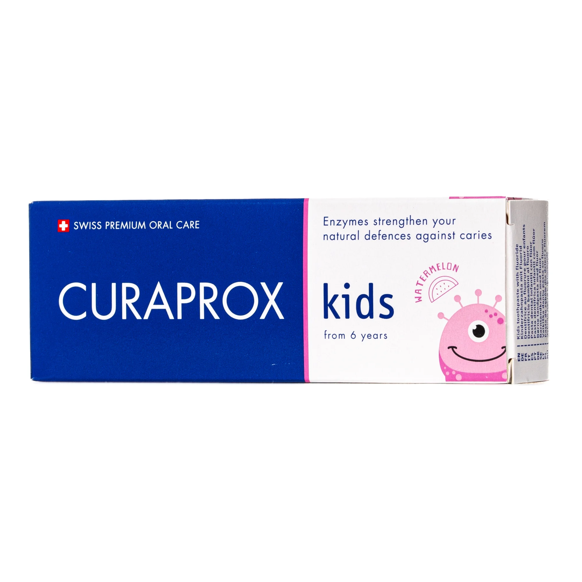 Зубна паста дитяча Курапрокс (Curaprox) з фтором та зі смаком кавуна, 60 мл