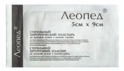 Пластир Леопед Сільвер стерильна пов'язка (5 х 9 см), 1 шт.