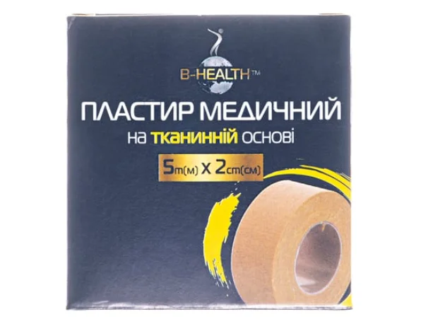 Пласт. B-health ткан. 5м*2см котушка