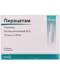 Пірацетам р-н д/ін. 20% амп. 10мл №10