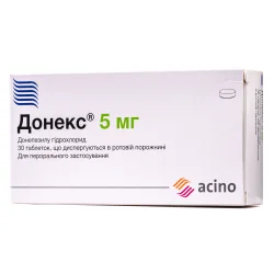 Донекс таблетки, що диспергуються по 5 мг, 30 шт.