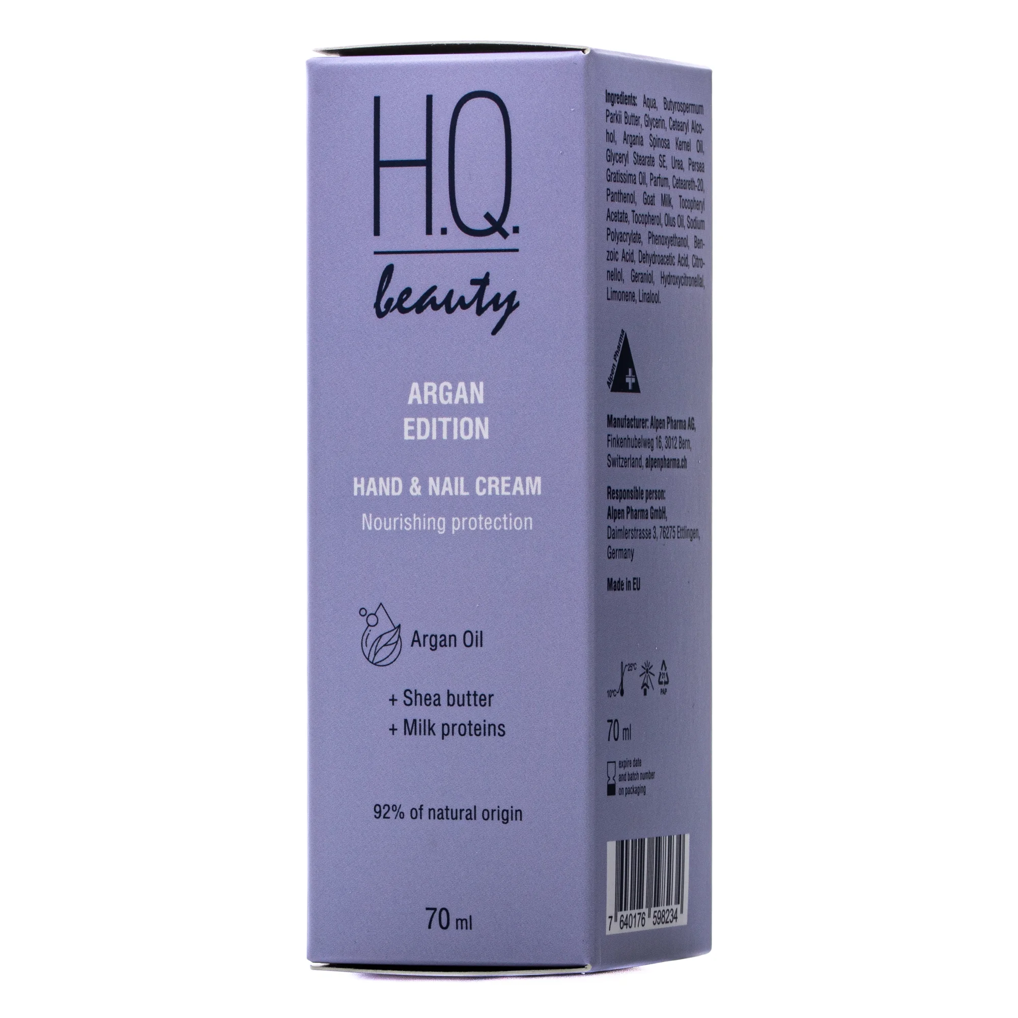 Крем для рук та нігтів H.Q.Beauty (Аш Кью Бьюті) Argan Edition живлення та захист, 70 мл