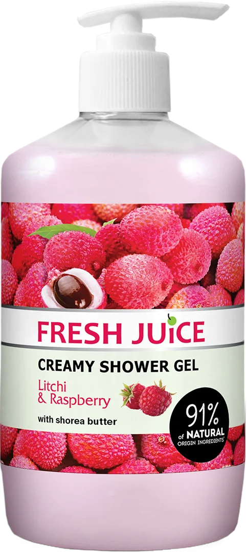 Крем-гель для душу Fresh juice (Фреш Джус) Лічі та малина, 750 мл