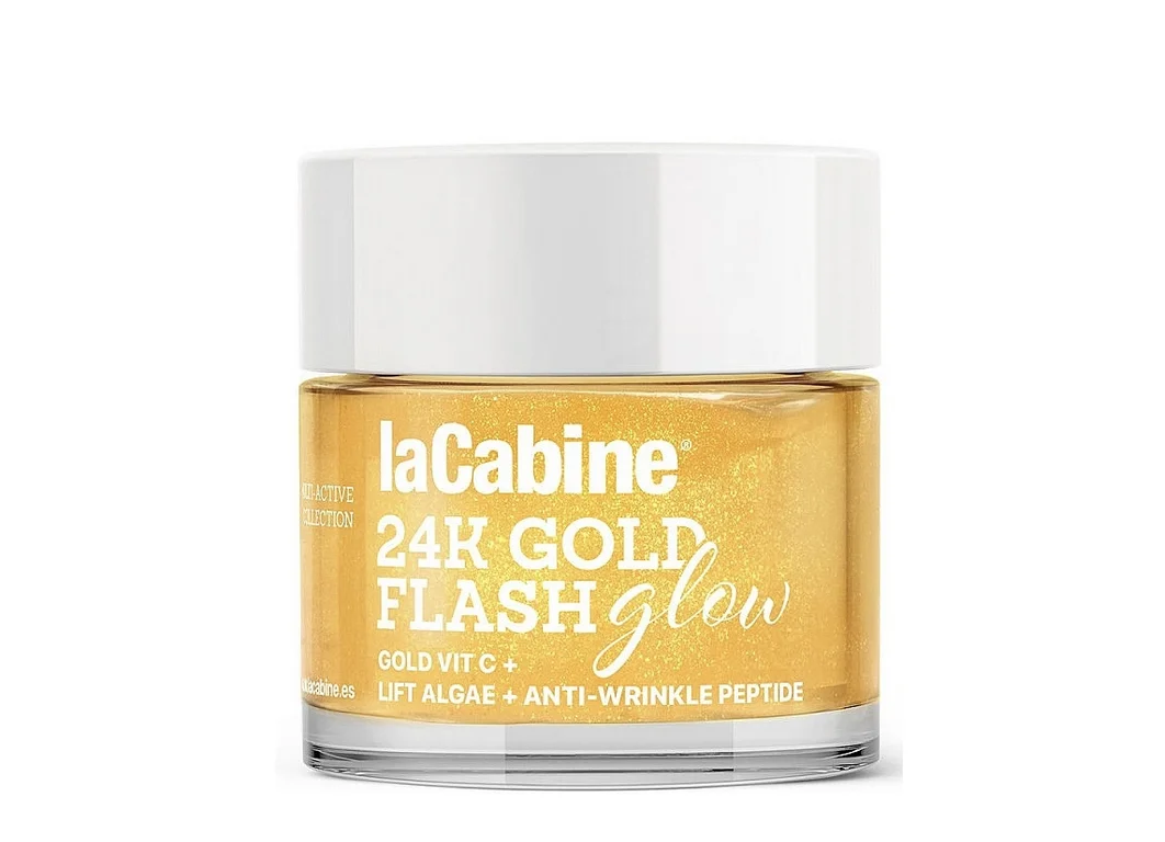 Крем-гель La Cabine (Ла Кабіне) 24k Gold Flash для сяяння шкіри обличчя з мікрочастинками золота, 50 мл