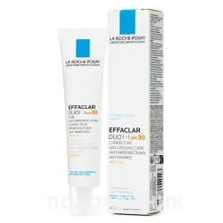 Засіб комплексної дії La Roche-Posay Effaclar DUO+ (Ля-Рош-Посе Ефаклар ДУО+)  для жирної проблемної шкіри (14084), 40 мл