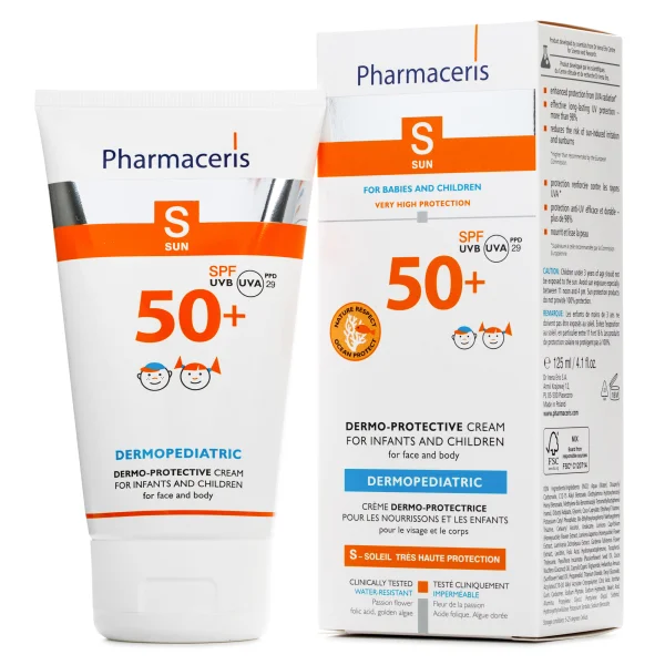 Сонцезахисний дитячий крем Pharmaceris (Фармацеріс) Sun Body Protect для обличчя та тіла SPF50+, 125 мл