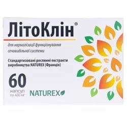 Литоклин капсулы по 400 мг, 60 шт.