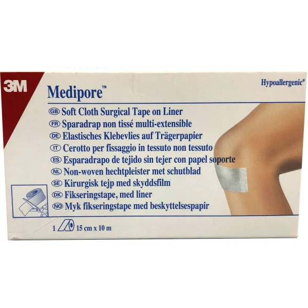 Пластырь хирургический Medipore (Медипор) на нетканной основе, размер 15см х 10м, 1 шт.