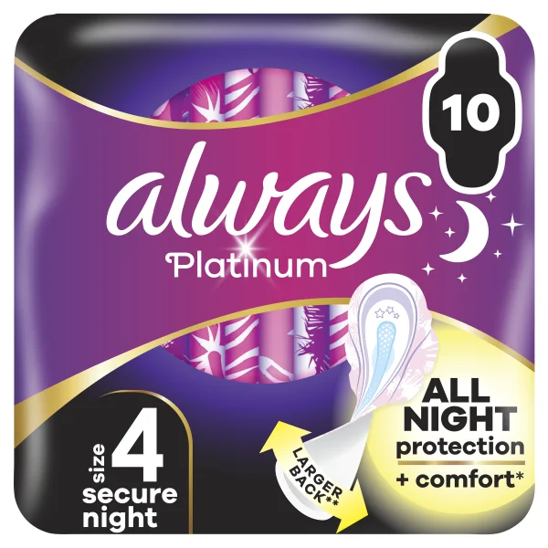 Гигиенические прокладки Always (Олвейс) Ultra Platinum Secure Night Duo ночные, 10 шт.