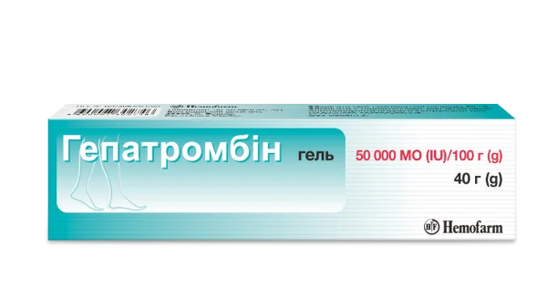 Гепатромбін гель 50000 МО/100 г, 40 г