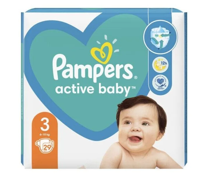 Підгузники Pampers (Памперс) Active Baby Midi (6-10кг), 29 шт.