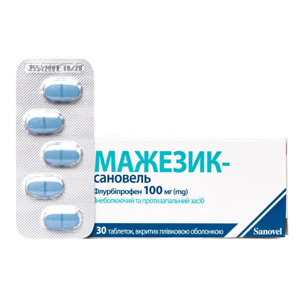 Мажезик-сановель таблетки по 100 мг, 30 шт.: інструкція, ціна