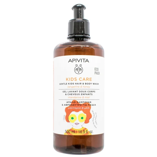 Средство для мытья волос и тела Apivita Kids Care (Апивита Кидс Кеа) детское, 500 мл